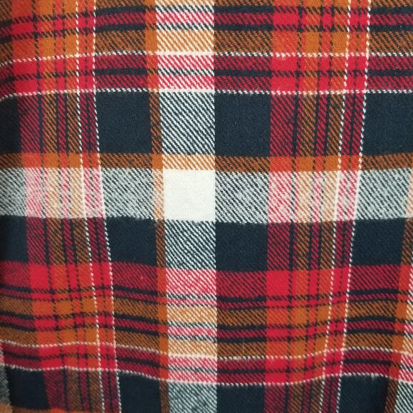 Rainforest Men's 100% Cotton Plaid Flannel Button Up Shirt Size Large - Picture 6 of 7